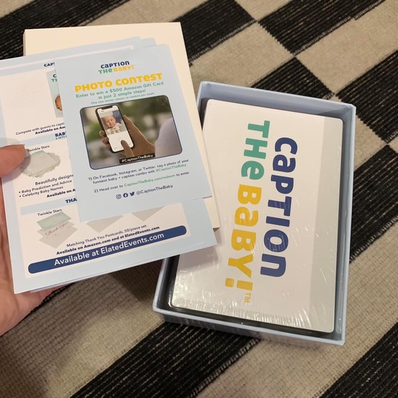 NEW Caption The Baby! Photo Caption Card Game Baby Shower or Gender Reveal Games - Picture 4 of 12